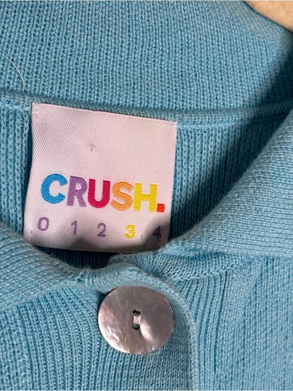CRUSH Polo Cardigan Button Down Sweater L - Picture 4 of 5